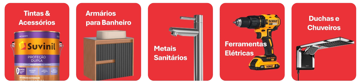 Nossos Produtos: Hidráulica, Elétrica, Ferramentas, Tintas, Pisos e Revestimentos